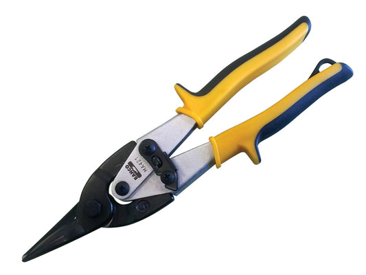 MA421 Yellow/Blue Aviation Compound Snips Straight Cut 250mm (10in)             