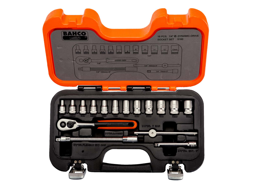 S160 1/4in Drive Socket Set, 16 Piece                                           