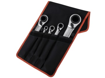 S4RM Series Reversible Ratchet Spanners Set, 5 Piece                            