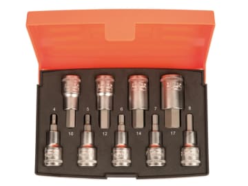 S9HEX 1/2in Drive Socket Set, 9 Piece                                           
