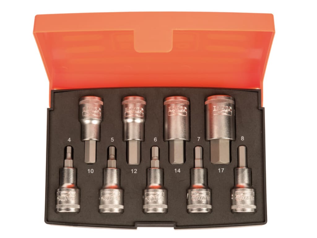 S9HEX 1/2in Drive Socket Set, 9 Piece                                           