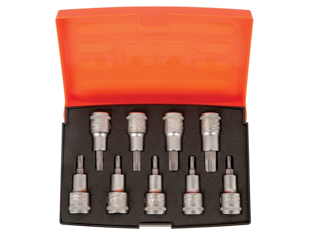 S9TORX 1/2in Drive Socket Set, 9 Piece                                          