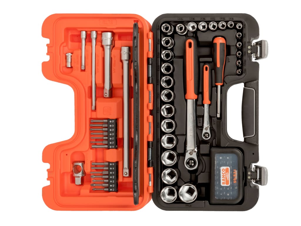 SL79 1/4in & 1/2in Drive Slim Socket Set, 79 Piece                              