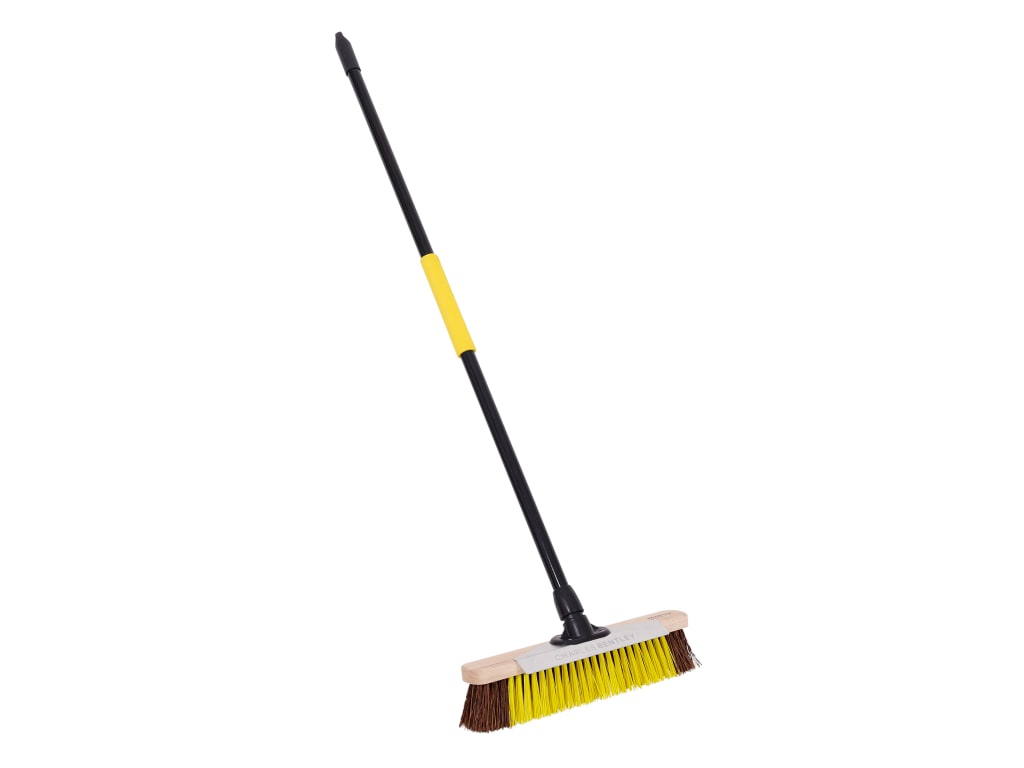 Heavy-duty Utility Broom with Metal Scraper 380mm (15in)                        