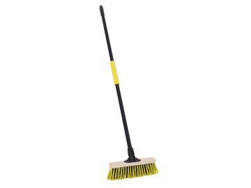 Stiff Dual PET Wooden Broom with Metal Handle 279mm (11in)                      