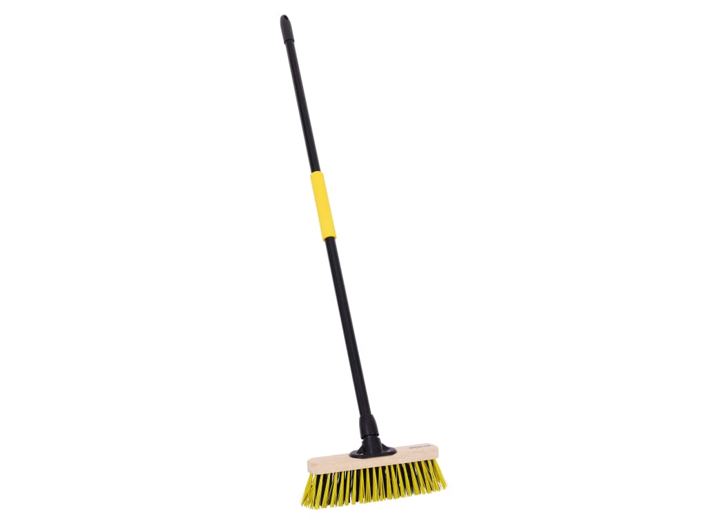Stiff Dual PET Wooden Broom with Metal Handle 279mm (11in)                      