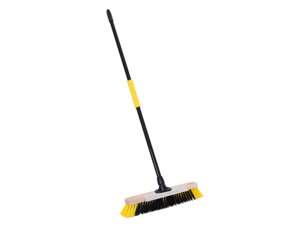 Dual Fill Soft PET Broom with Metal Scraper 457mm (18in)                        