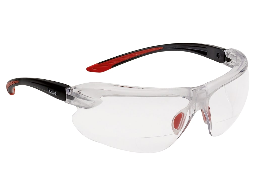 IRI-S Safety Glasses - Clear Bifocal Reading Area +1.5                          