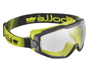 Spectrum Platinum Clear Vented Safety Googles, Black/Yellow                     