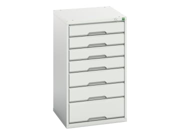 Verso 7 Drawer Cabinet 525 x 900mm Light Grey                                   