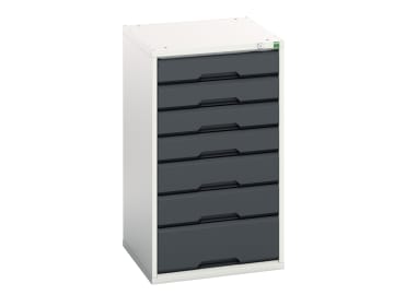Verso 7 Drawer Cabinet 525 x 900mm Anthracite Grey                              