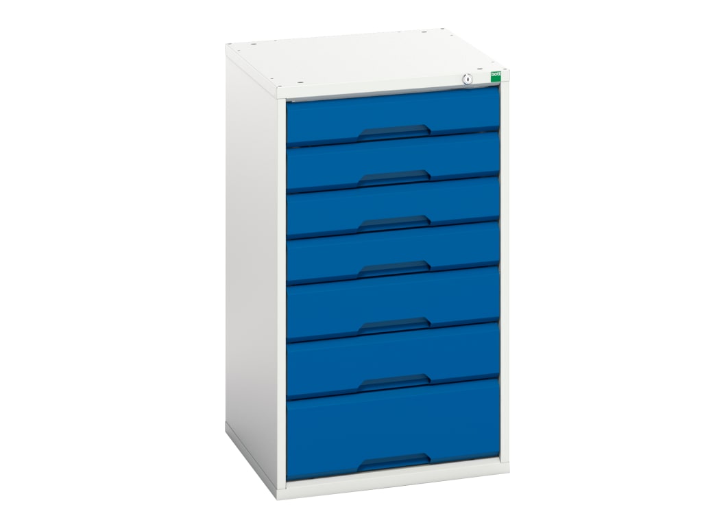 Verso 7 Drawer Cabinet 525 x 900mm Gentian Blue                                 