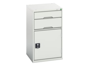Verso 2 Drawer + Cupboard 900 x 525mm Light Grey                                