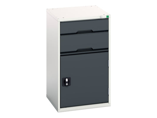 Verso 2 Drawer + Cupboard 900 x 525mm Anthracite Grey                           