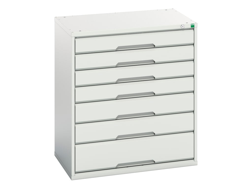Verso 7 Drawer Cabinet 800 x 900mm Light Grey                                   