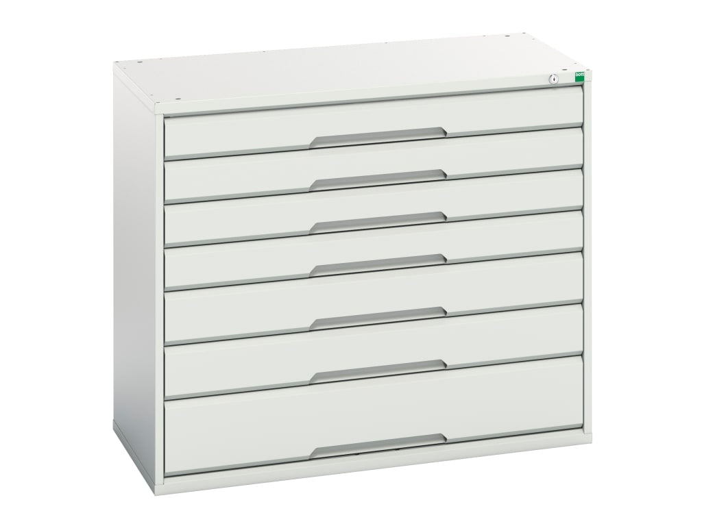 Verso 7 Drawer Cabinet 1050 x 900mm Light Grey                                  