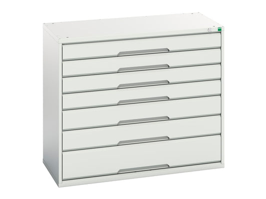 Verso 7 Drawer Cabinet 1050 x 900mm Light Grey                                  