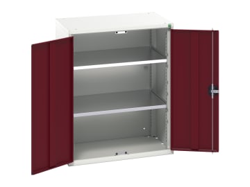Verso 2 Shelf Cupboard 800mm Crimson Red                                        