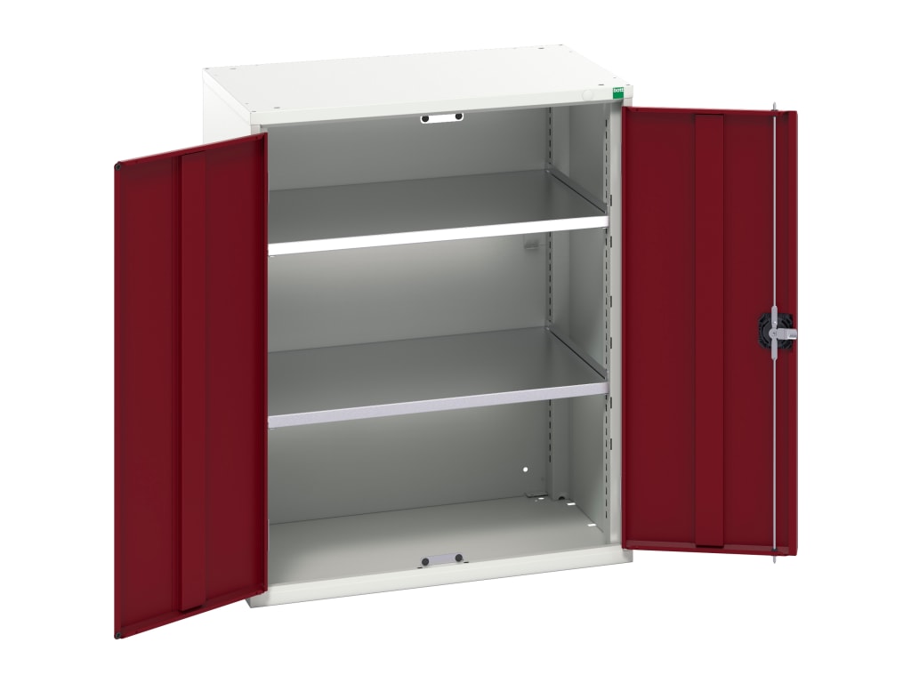 Verso 2 Shelf Cupboard 800mm Crimson Red                                        