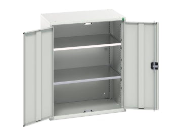 Verso 2 Shelf Cupboard 800mm Light Grey                                         