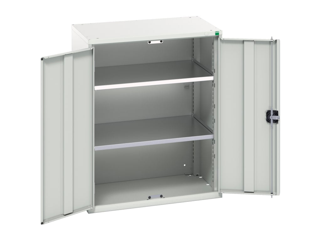 Verso 2 Shelf Cupboard 800mm Light Grey                                         