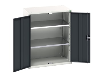 Verso 2 Shelf Cupboard 800mm Anthracite Grey                                    