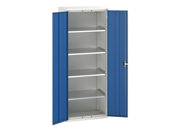 Verso 4 Shelf Cupboard 800mm Gentian Blue                                       
