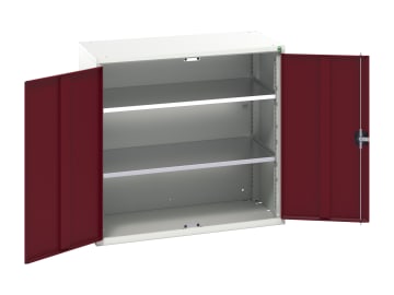 Verso 2 Shelf Cupboard 1050mm Crimson Red                                       