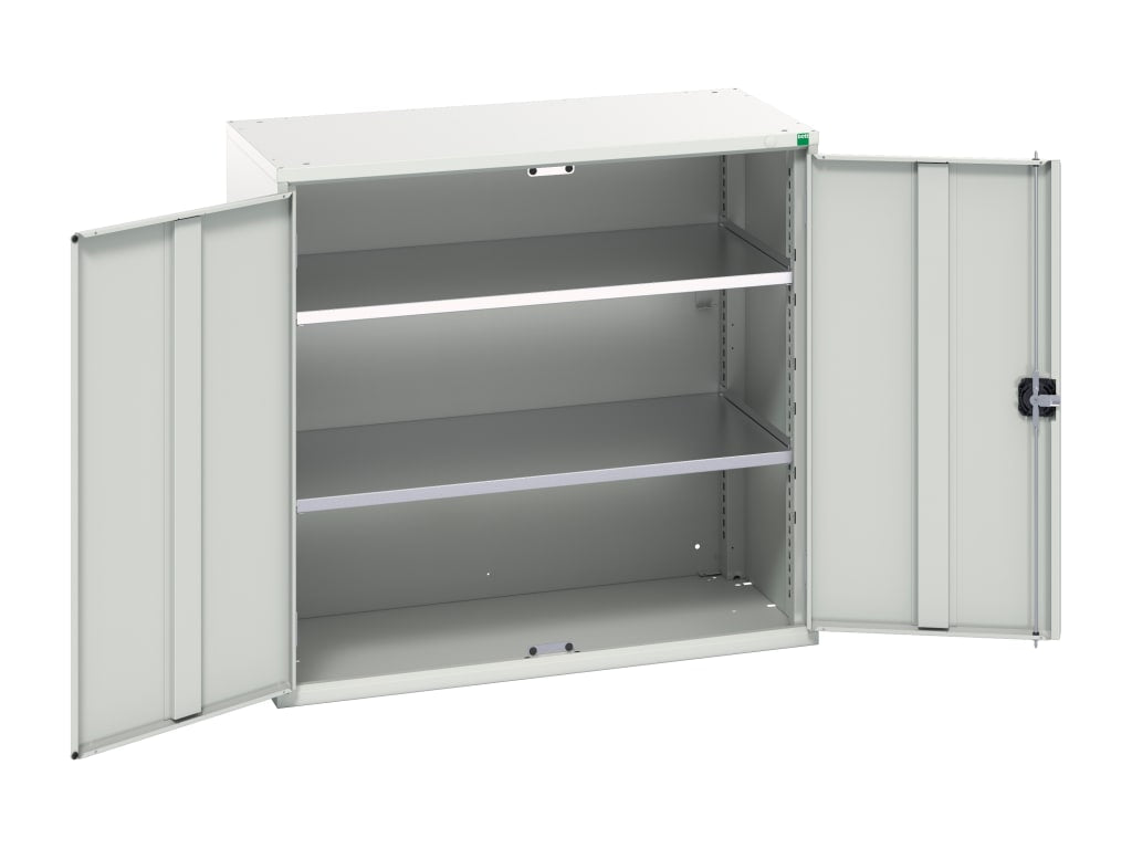 Verso 2 Shelf Cupboard 1050mm Light Grey                                        