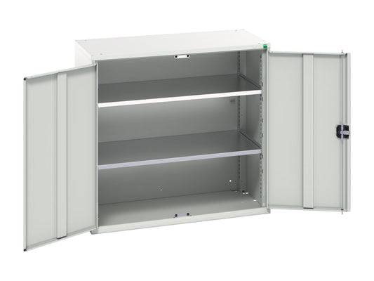 Verso 2 Shelf Cupboard 1050mm Light Grey                                        