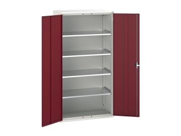 Verso 4 Shelf Cupboard 1050mm Crimson Red                                       