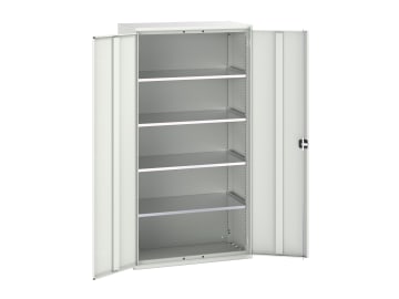 Verso 4 Shelf Cupboard 1050mm Light Grey                                        