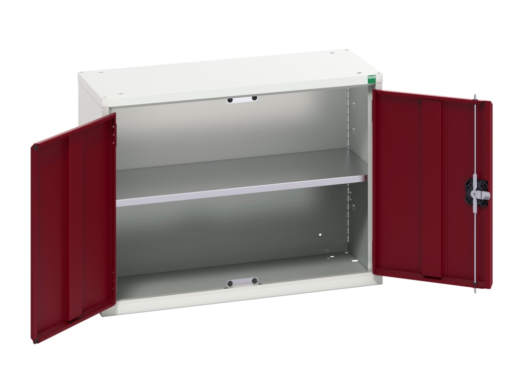 Verso Economy Wall Cupboard 1 Shelf 800mm Crimson Red                           