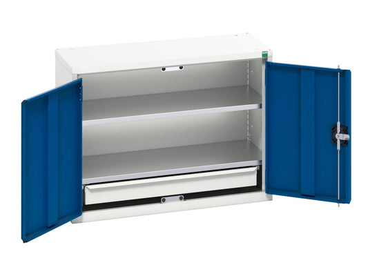 Verso Economy Wall Cupboard 2 Shelf 800mm Gentian Blue                          