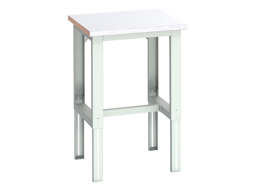 Cubio Adjustable Bench, Steel Clad Top 750 x 750mm                              