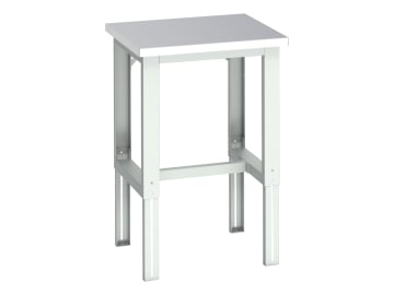 Cubio Adjustable Bench, Stainless Steel Clad Top 750 x 750mm                    