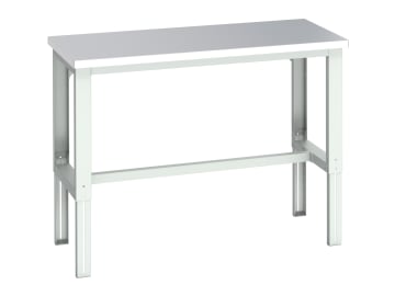 Cubio Adjustable Bench, Stainless Steel Clad Top 1500 x 750mm                   