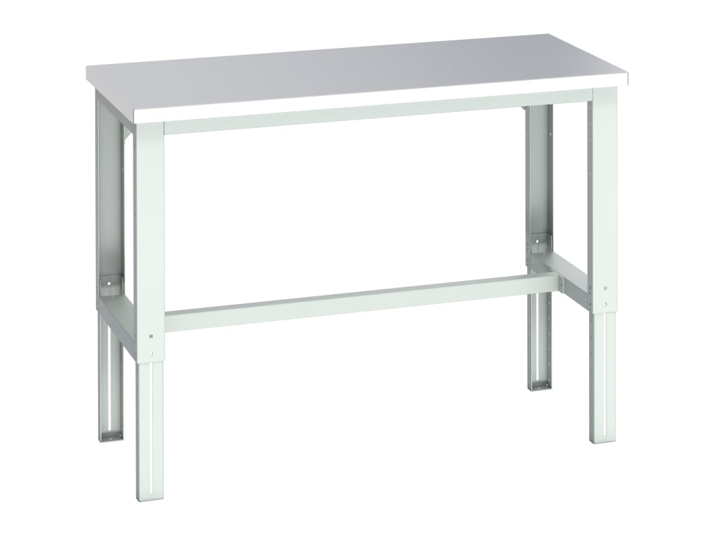 Cubio Adjustable Bench, Stainless Steel Clad Top 1500 x 750mm                   