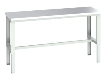 Cubio Adjustable Bench, Stainless Steel Clad Top 2000 x 750mm                   