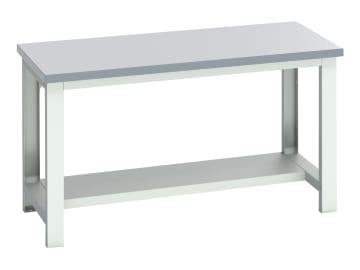 Cubio Bench with Half Shelf, Laminate Top 1500 x 750mm                          