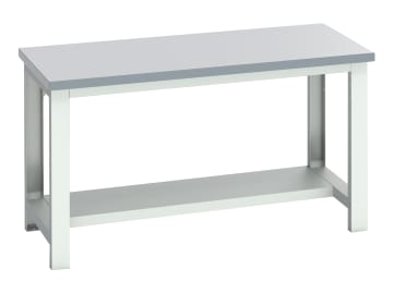 Cubio Bench with Half Shelf, ESD Laminate Clad Top 1500 x 750mm                 