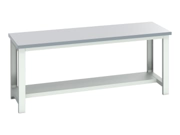 Cubio Bench with Half Shelf, ESD Laminate Clad Top 2000 x 750mm                 