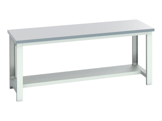 Cubio Bench with Half Shelf, ESD Laminate Clad Top 2000 x 750mm                 
