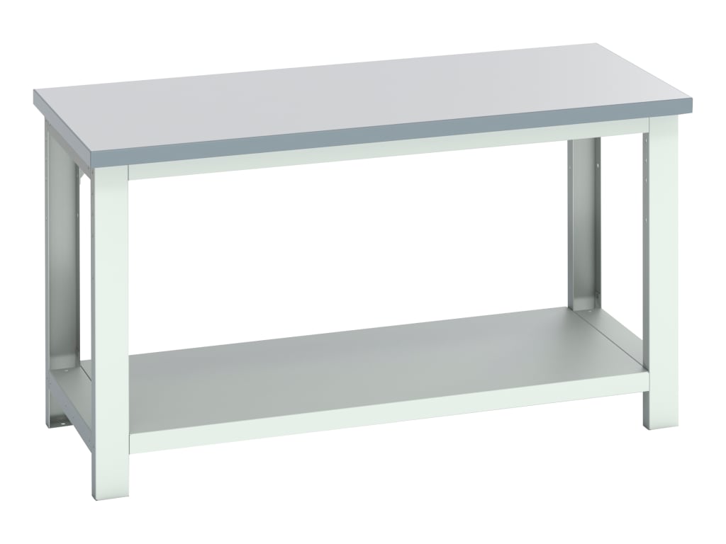 Cubio Bench with Shelf, Laminate Top 1500 x 750mm                               