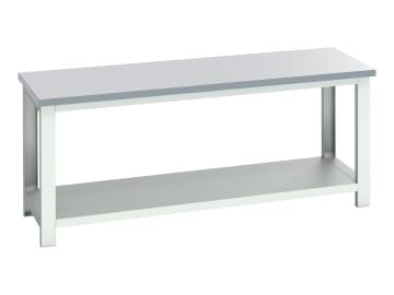 Cubio Bench with Shelf, Laminate Top 2000 x 750mm                               