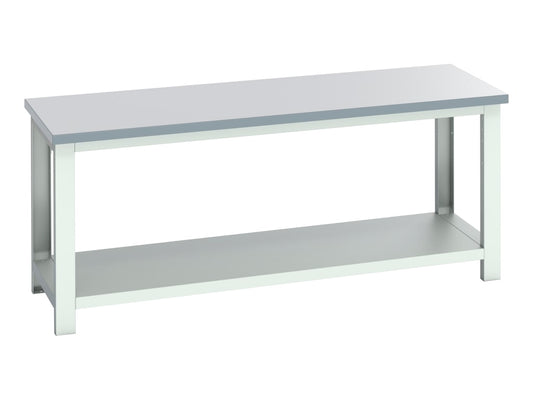 Cubio Bench with Shelf, Laminate Top 2000 x 750mm                               