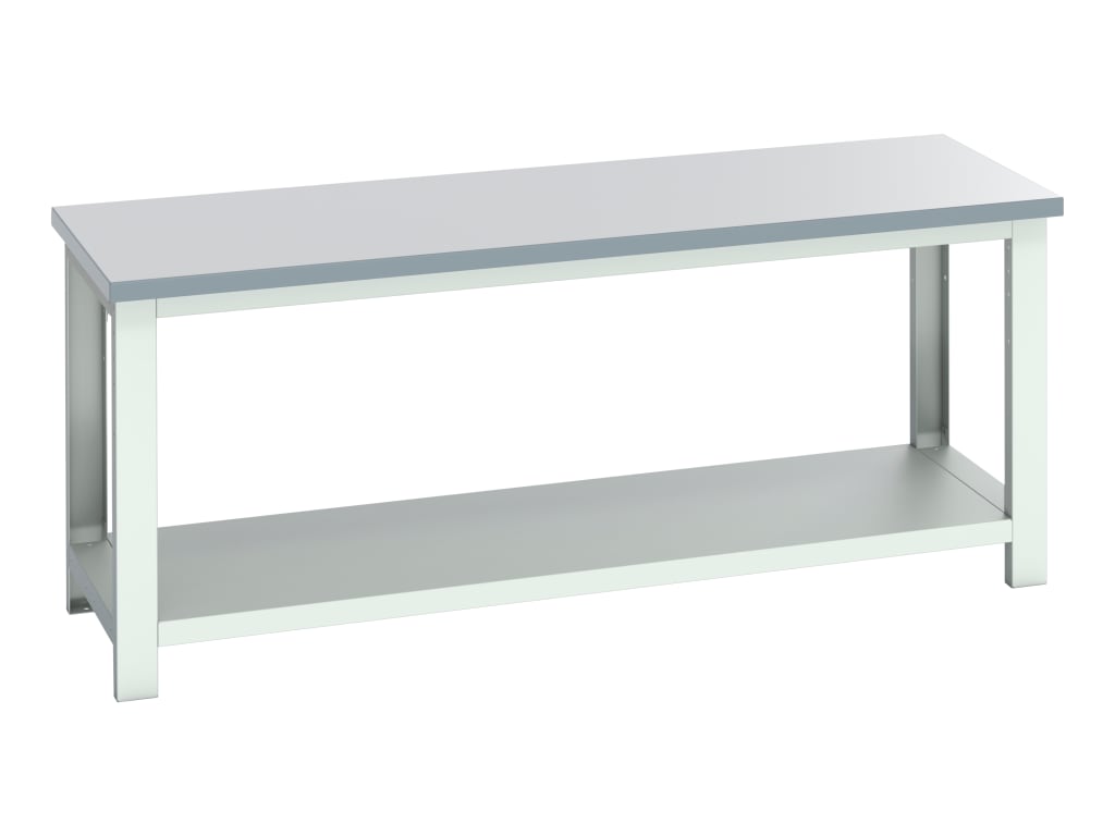 Cubio Bench with Shelf, ESD Laminate Top 2000 x 750mm                           