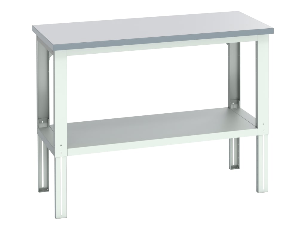 Cubio Adjustable Bench with Shelf, Laminate Top 1500 x 750mm                    
