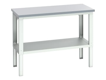 Cubio Adjustable Bench with Shelf, ESD Laminate Top 1500 x 750mm                