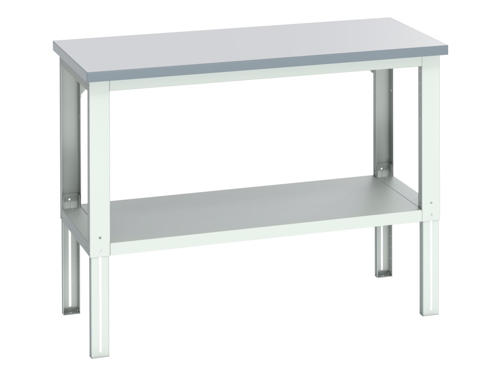 Cubio Adjustable Bench with Shelf, ESD Laminate Top 1500 x 750mm                